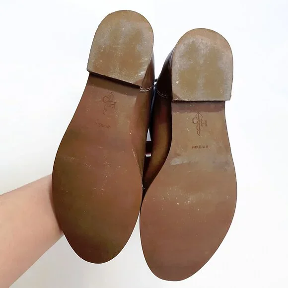 COLE & HAAN Tennley Knee High Buckle Boot in Ironstone Brown & Gray Leather - Picture 11 of 14